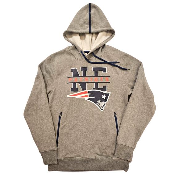 NFL Team Apparel  NE Patriots Football Team Jersey Hoodie Sweatshirt, Sz S - Picture 1 of 7